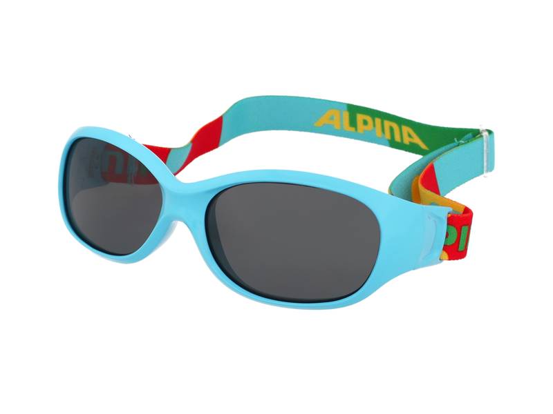 Ochelari de soare Alpina Sports Flexxy Kids Cyan Puzzle 