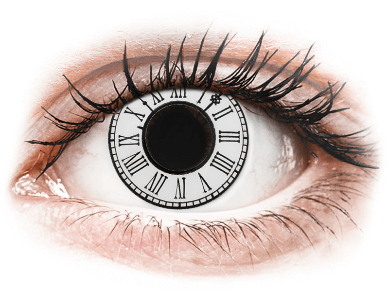 Lentile de contact colorate CRAZY LENS - Clock - plano daily (2 lenses)