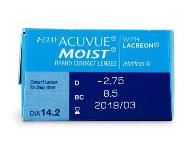 1 Day Acuvue Moist (30 lentile) - Parametrii lentilei