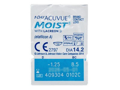 1 Day Acuvue Moist (30 lentile) - Produsul este disponibil și în acest pachet