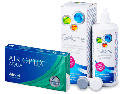 Air Optix Aqua (3 lentile) + soluție Gelone 360 ml