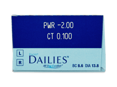 Focus Dailies All Day Comfort (30 lentile) - Parametrii lentilei