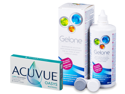 Acuvue Oasys Multifocal (6 lentile) + soluție Gelone 360 ml