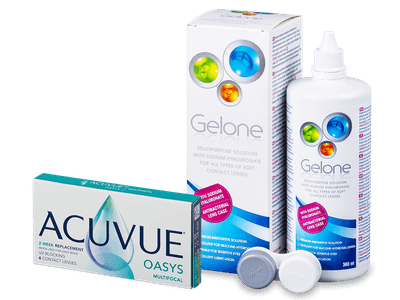 Acuvue Oasys Multifocal (6 lentile) + soluție Gelone 360 ml