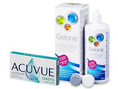 Acuvue Oasys Multifocal (6 lentile) + soluție Gelone 360 ml