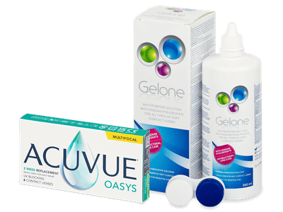 Acuvue Oasys Multifocal (6 lentile) + soluție Gelone 360 ml