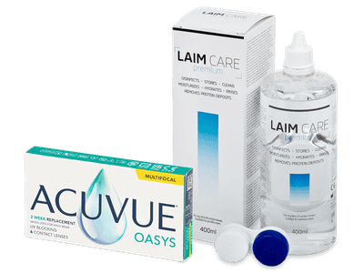 Acuvue Oasys Multifocal (6 lentile) + soluție Laim Care 400 ml