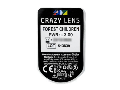 CRAZY LENS - Forest Children - lentile zilnice cu dioptrie (2 lentile) - Vizualizare ambalaj