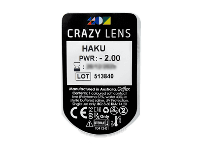 CRAZY LENS - Haku - lentile zilnice cu dioptrie (2 lentile) - Vizualizare ambalaj