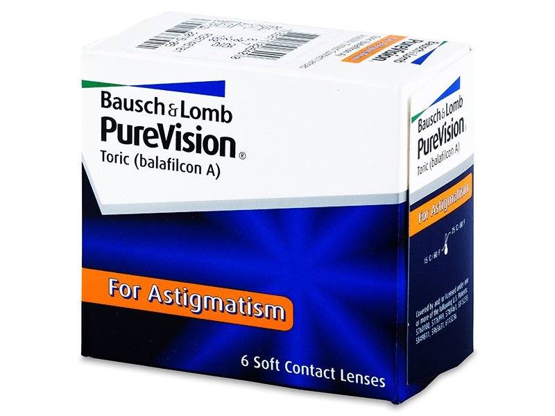 Lentile de contact lunare PureVision Toric (6 lentile)