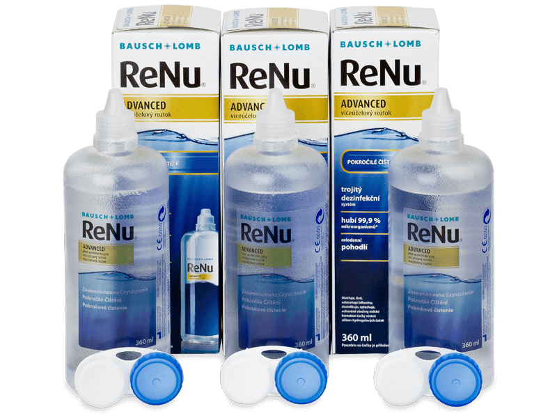 Soluție ReNu Advanced 3x 360 ml  - Pachete speciale cu 3 soluții