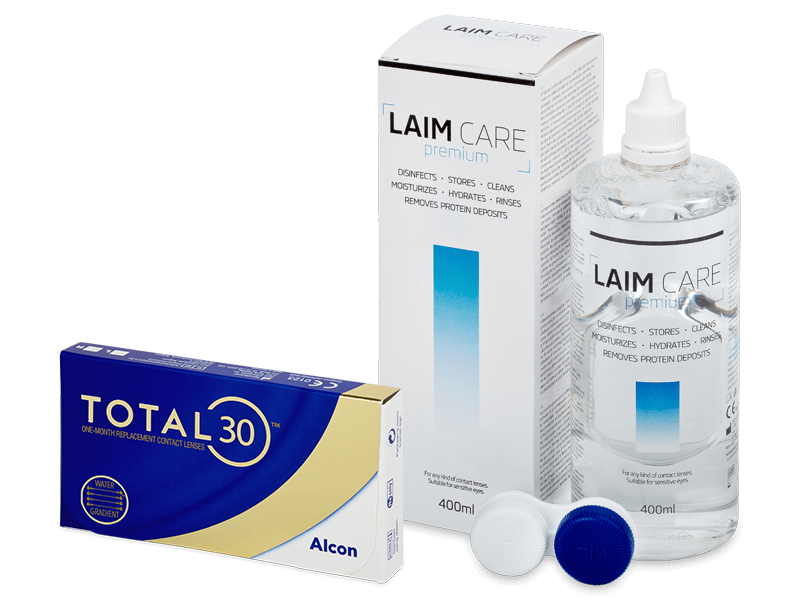 TOTAL30 (3 lentile) + soluție Laim-Care 400 ml - Výhodný balíček