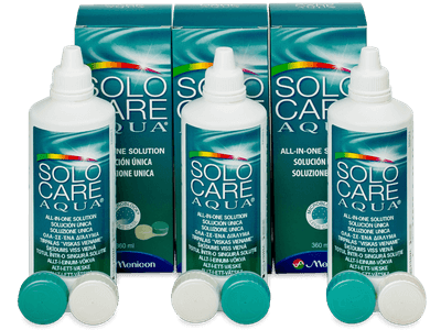 Soluție SoloCare Aqua 3 x 360 ml - Pachete speciale cu 3 soluții