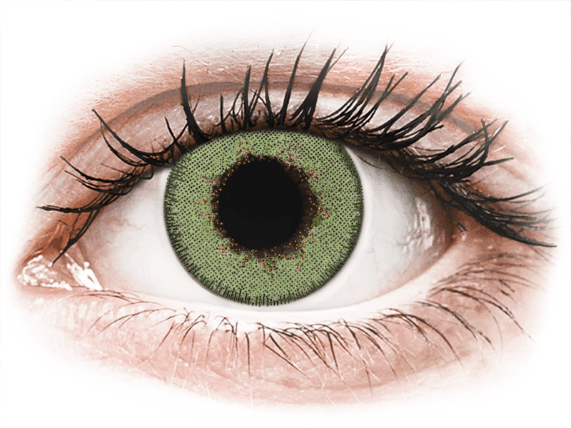 Lentile de contact colorate TopVue Daily Color - Green - lentile zilnice cu dioptrie (2 lentile)