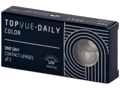 TopVue Daily Color - Grey - lentile zilnice cu dioptrie (2 lentile) - Lentile de contact colorate