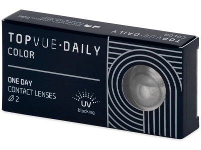 TopVue Daily Color - Sterling Grey - lentile zilnice fără dioptrie (2 lentile) - Lentile de contact colorate