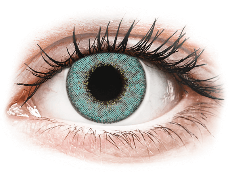 Lentile de contact colorate TopVue Daily Color – Turquoise – lentile zilnice fără dioptrie (2 lentile)