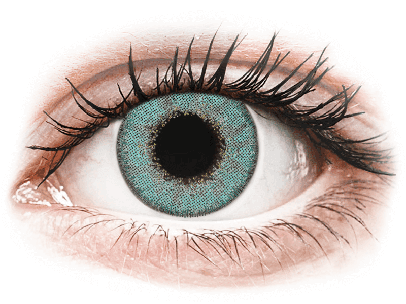 Lentile de contact colorate TopVue Daily Color - Turquoise - lentile zilnice fără dioptrie (2 lentile)