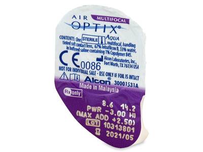 Air Optix Aqua Multifocal (6 lentile) - Vizualizare ambalaj