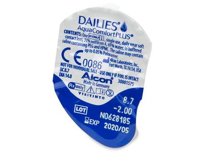 Dailies AquaComfort Plus (30 lentile) - Vizualizare ambalaj
