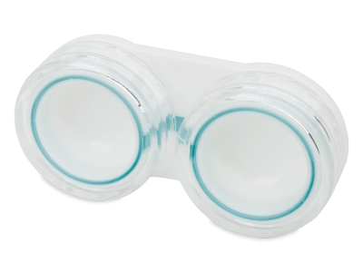 Suport pentru lentile - transparent cu contur albastru 