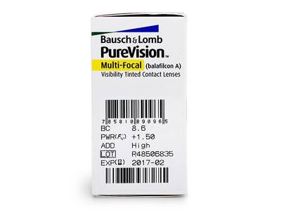 PureVision Multi-Focal (6 lentile) - Parametrii lentilei