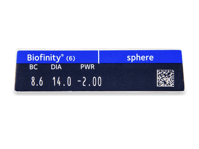 Biofinity (6 lentile) - Parametrii lentilei