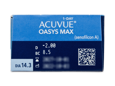 Acuvue Oasys Max 1-Day (30 lentile) - Parametrii lentilei