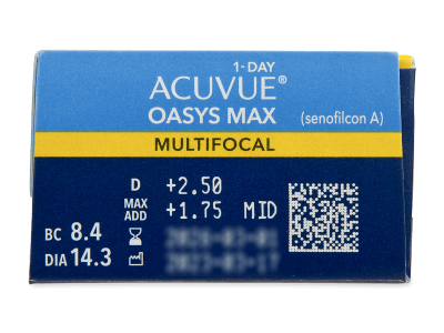 Acuvue Oasys Max 1-Day Multifocal (30 lentile) - Parametrii lentilei