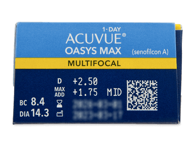 Acuvue Oasys Max 1-Day Multifocal (30 lentile) - Parametrii lentilei