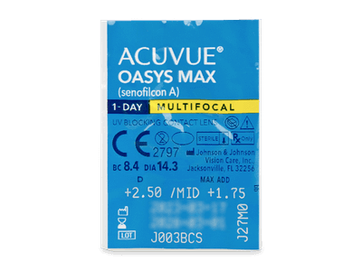 Acuvue Oasys Max 1-Day Multifocal (30 lentile) - Vizualizare ambalaj