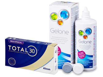 TOTAL30 Multifocal (3 lentile) + soluție Gelone 360 ml