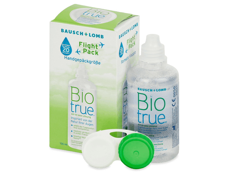 Soluție Biotrue Flight Pack 100 ml - Soluție de curățare
