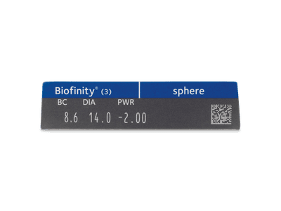 Biofinity (3 lentile) - Parametrii lentilei