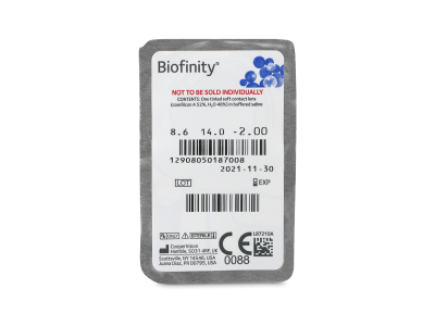 Biofinity (3 lentile) - Vizualizare ambalaj