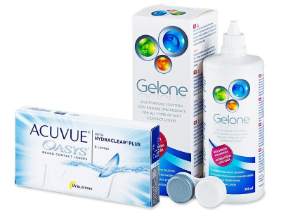 Acuvue Oasys (6 lentile) + soluție Gelone 360 ml