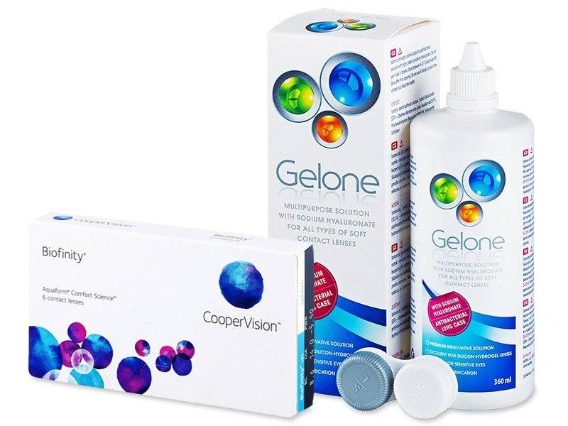 Pachet Biofinity (6 lentile) + soluție Gelone 360 ml Soleko imagine noua