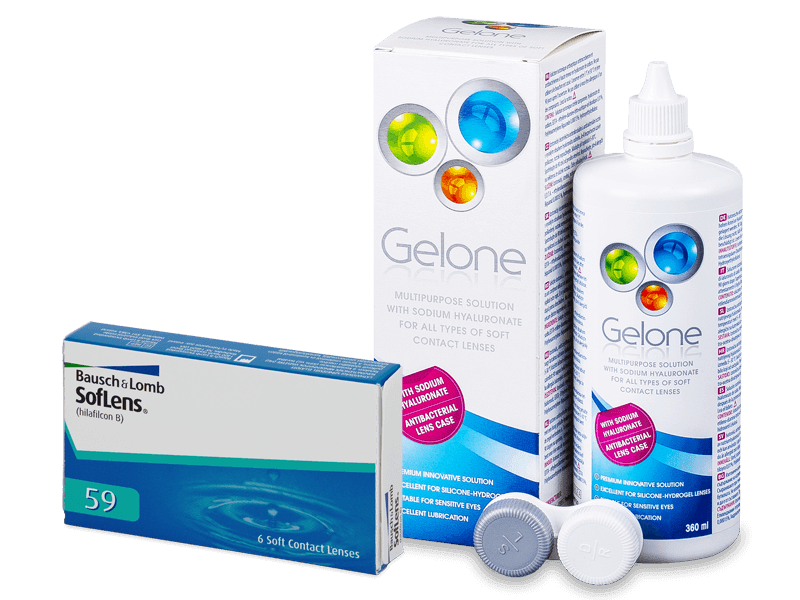 Pachet SofLens 59 (6 lentile) + soluție Gelone 360 ml (6 lentile) imagine noua