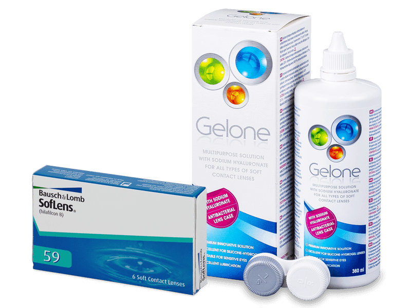 Pachet Soflens 59 (6 lentile) + solutie gelone 360 ml