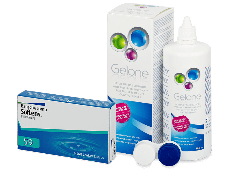 Pachet SofLens 59 (6 lentile) + soluție Gelone 360 ml
