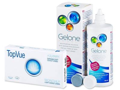 TopVue Monthly (6 lentile) + soluție Gelone 360 ml