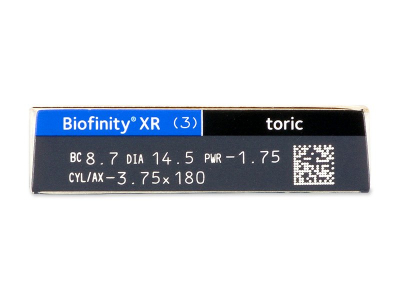 Biofinity XR Toric (3 lentile) - Parametrii lentilei