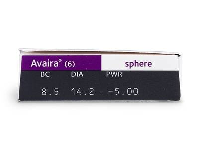 Avaira (6 lentile) - Parametrii lentilei